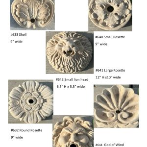 Wall Rosettes For Fountains