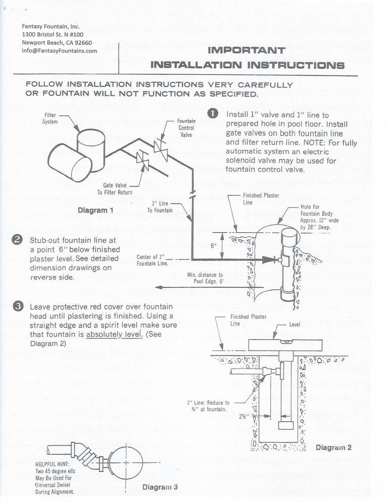 Telescoping Fountain Installation Instructions Fantasy Fountains