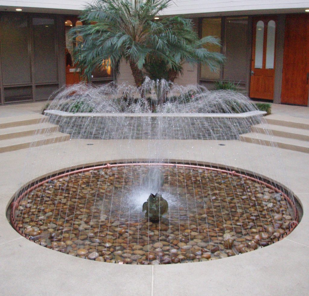 Commercial inground spray ring with copper finish