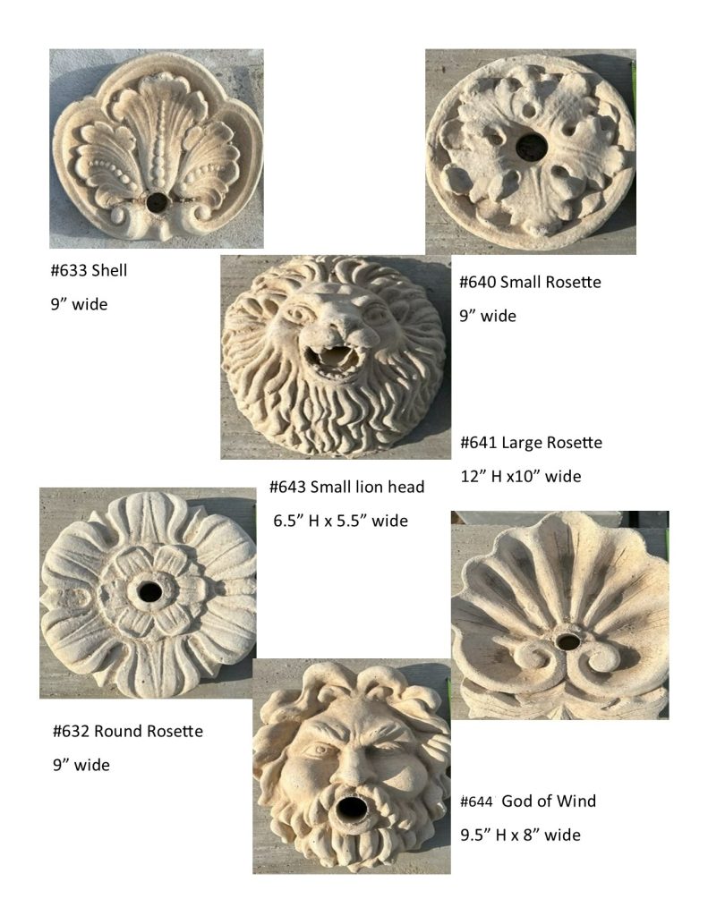 Wall Rosettes For Fountains